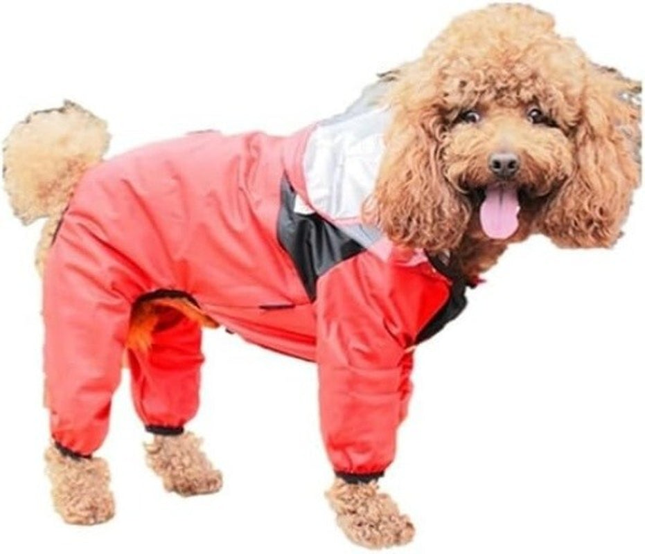 Pet Puppy Dog Raincoat Waterproof Clothes Jumpsuit Hooded Jacket Dog Rain Coat