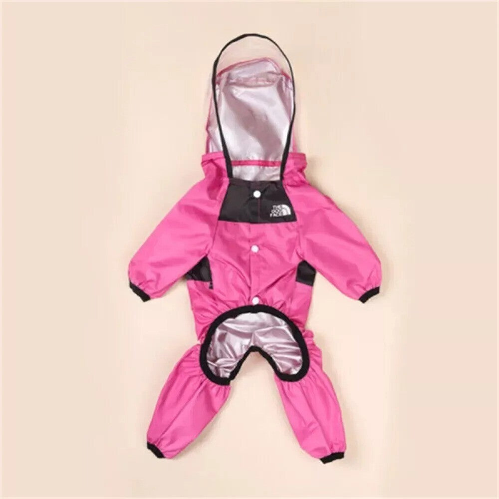 Pet Puppy Dog Raincoat Waterproof Clothes Jumpsuit Hooded Jacket Dog Rain Coat